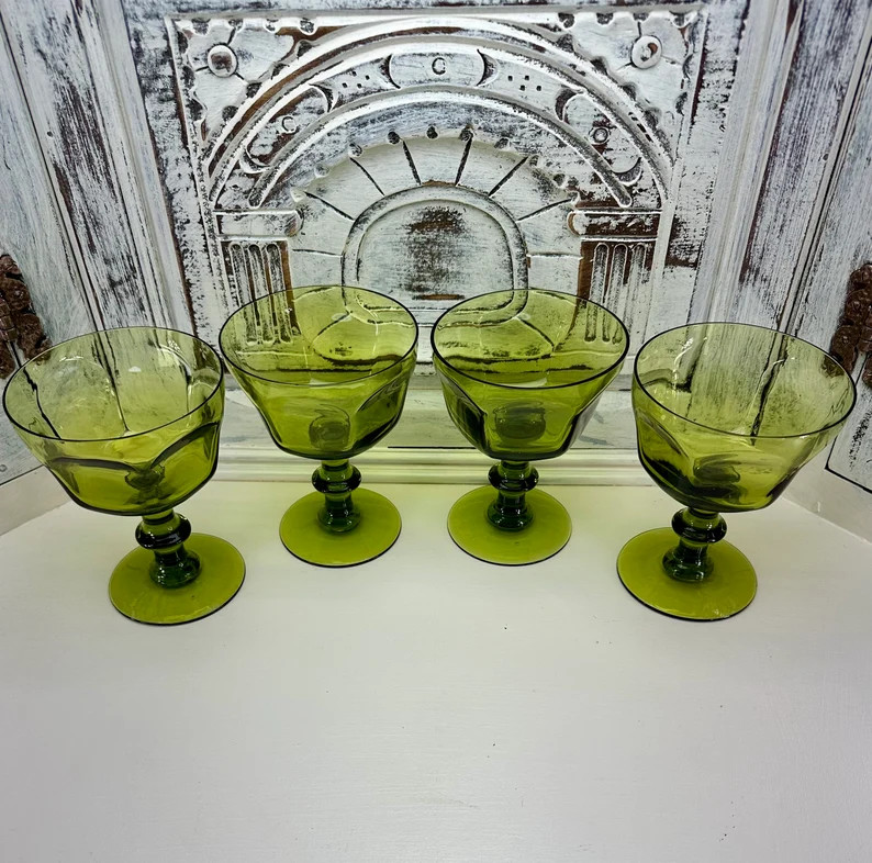 Antique Jade Green by Lenox Champagne Coupes Set of 4 - Etsy | Etsy (US)