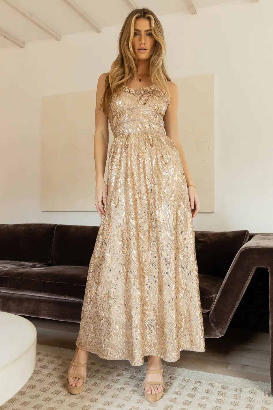 Zoe Sequin Midi Dress | Holiday Dress | Böhme US