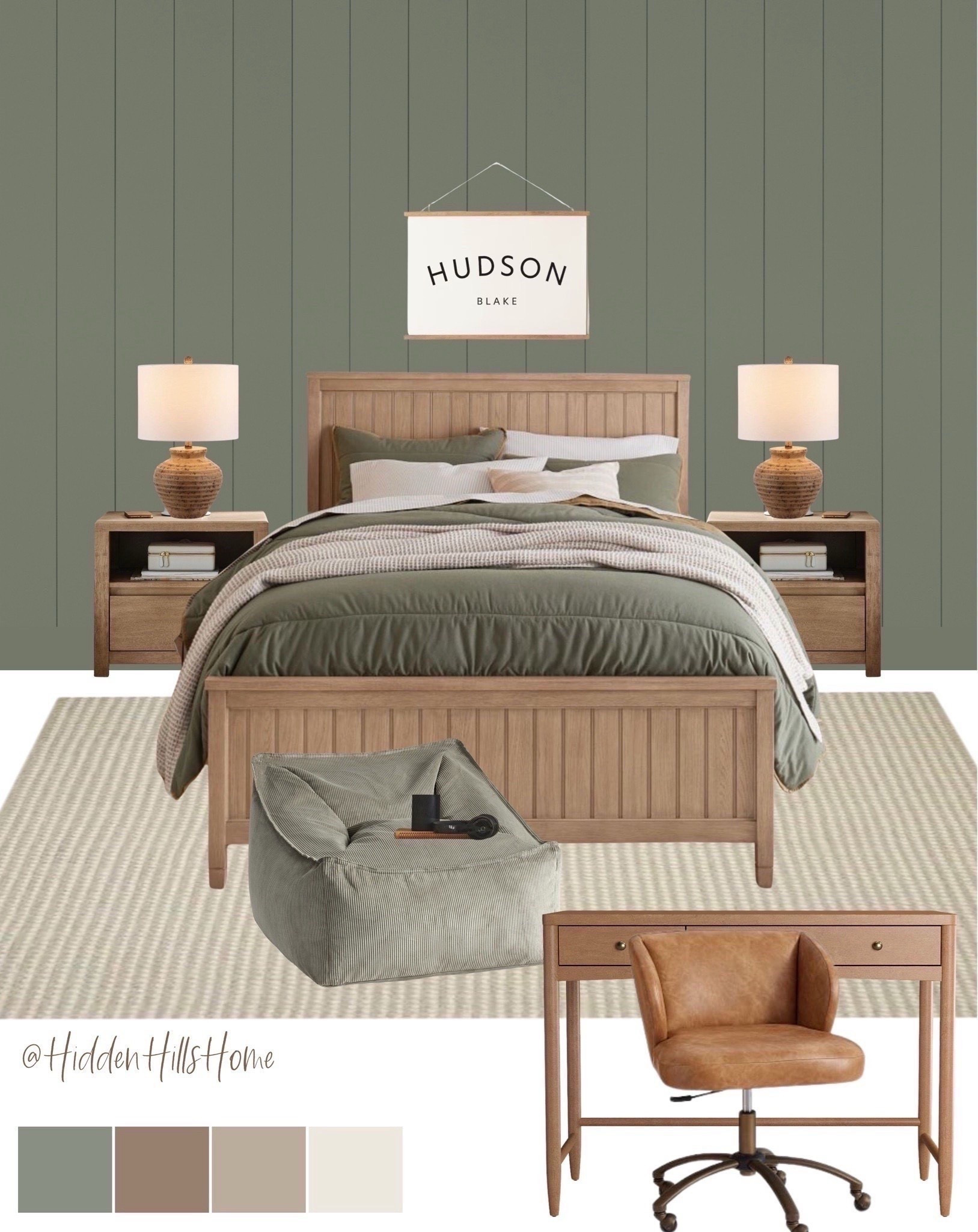 Boys bedroom decor, green boys room decor mood board, teen boys room ideas, masculine bedroom #boysroom
Wall color is Dried Thyme

#LTKHome #LTKSaleAlert #LTKKids