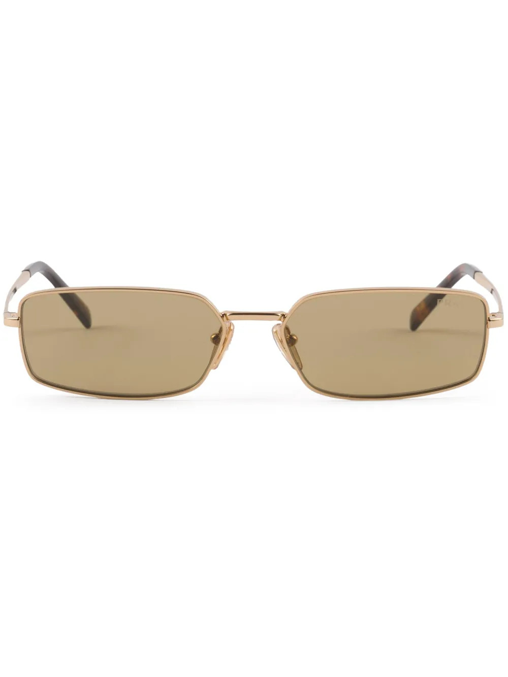 Prada Eyewear Thin rectangle-frame Sunglasses - Farfetch | Farfetch Global