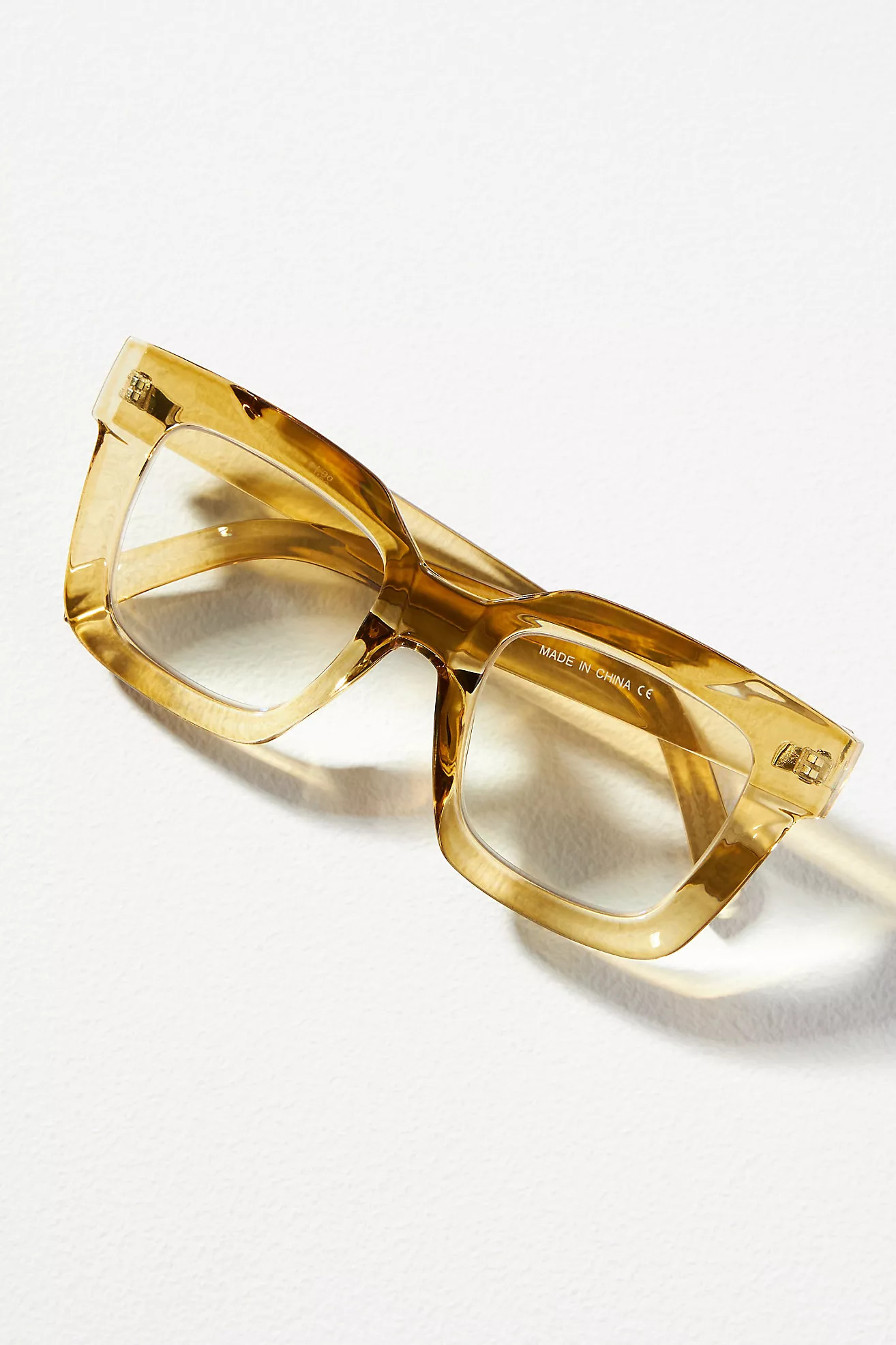Chunky Cara Translucent Reading Glasses | Anthropologie (US)