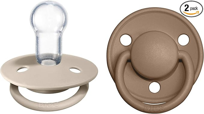 BIBS De Lux Soother 2-Pack, BPA Free Dummy Pacifier, Round Nipple. Silicone, OneSize (0-36 Months... | Amazon (UK)