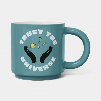 15 fl oz Zodiac Trust the Universe Mug Green - Room Essentials™ | Target