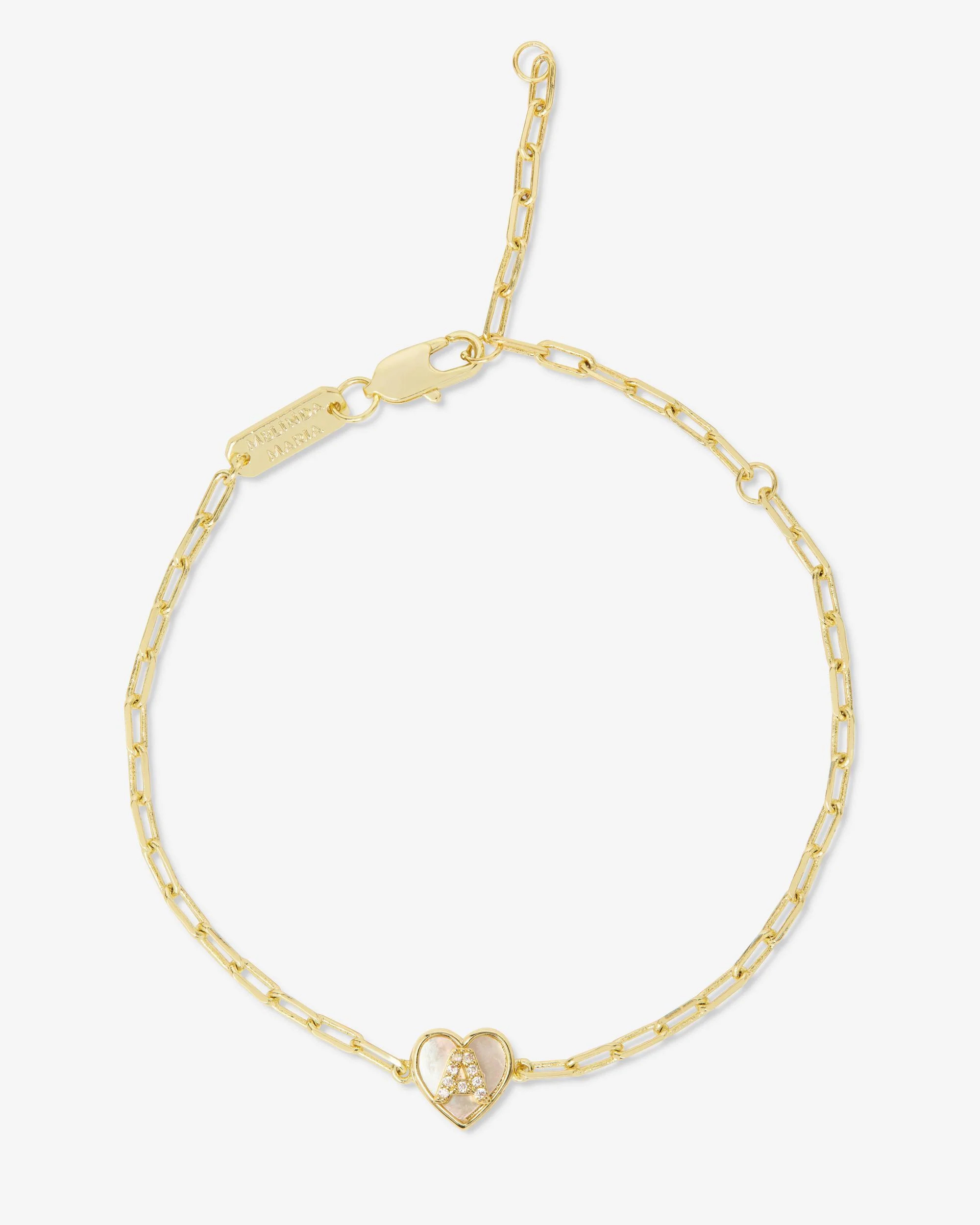 Love Letters Gold Heart Bracelet | Personalized | Melinda Maria Jewelry