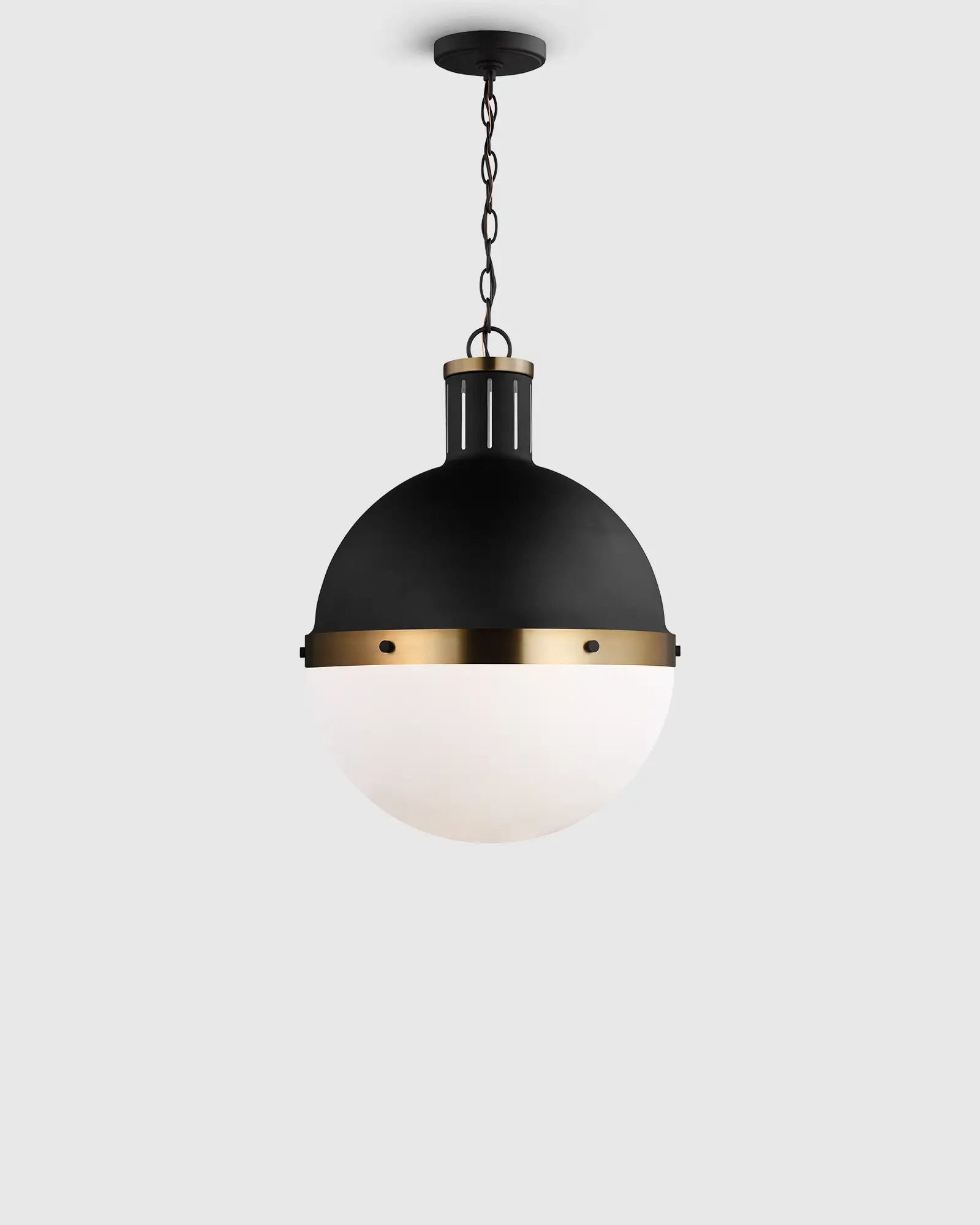 Industrial Shaded Globe Pendant in Black | Quince