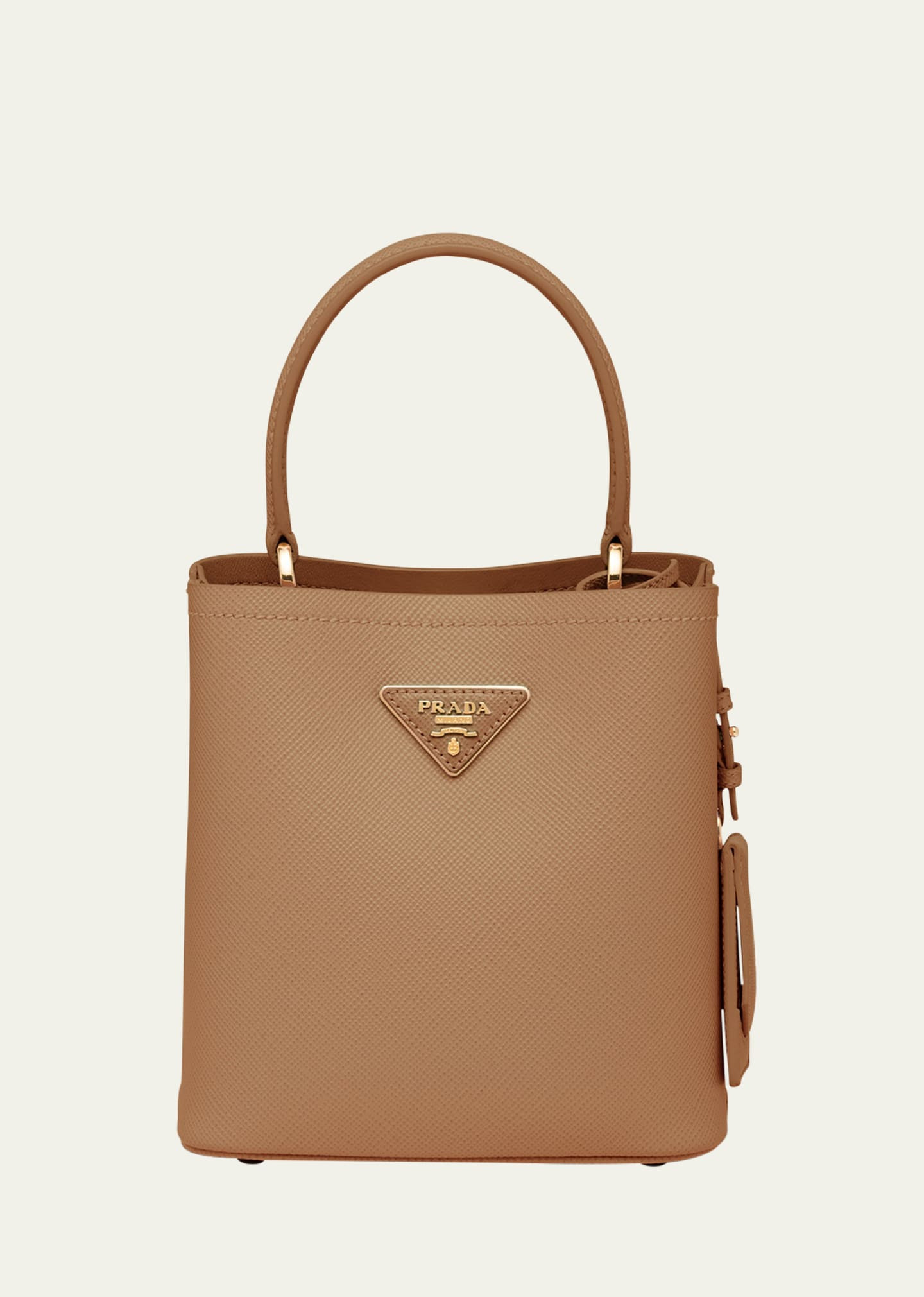 Prada Top-Handle Leather Bucket Bag | Bergdorf Goodman