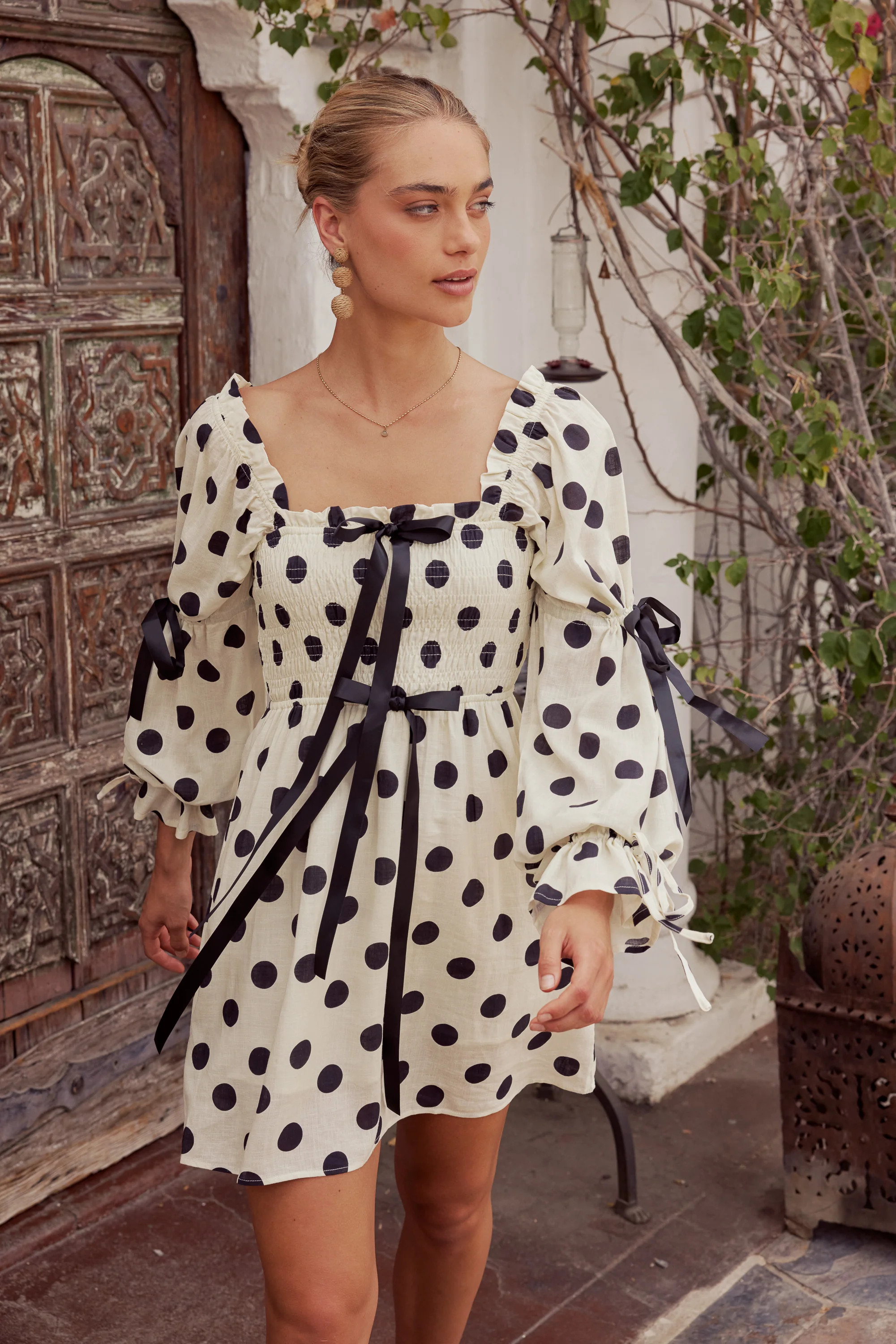 Frances Polka Dot Mini Dress | Böhme US