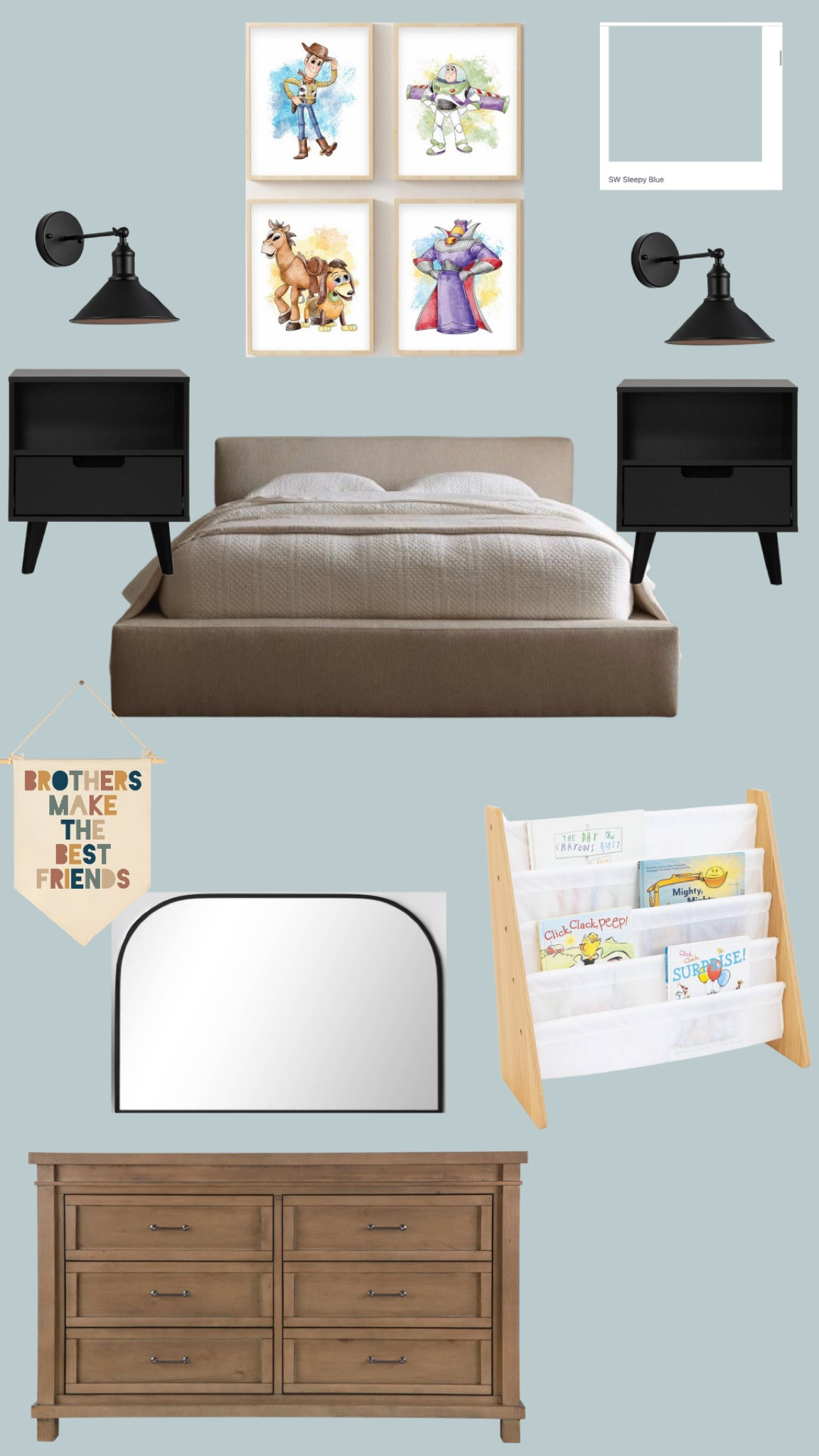 The boys shared room inspo!! 

Toy Story room | toddler room | boy room | amazon sconces | target decor | 
