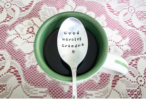 Good Morning Grandma or I Can Custom Stamp a Spoon Especially | Etsy | Etsy (US)