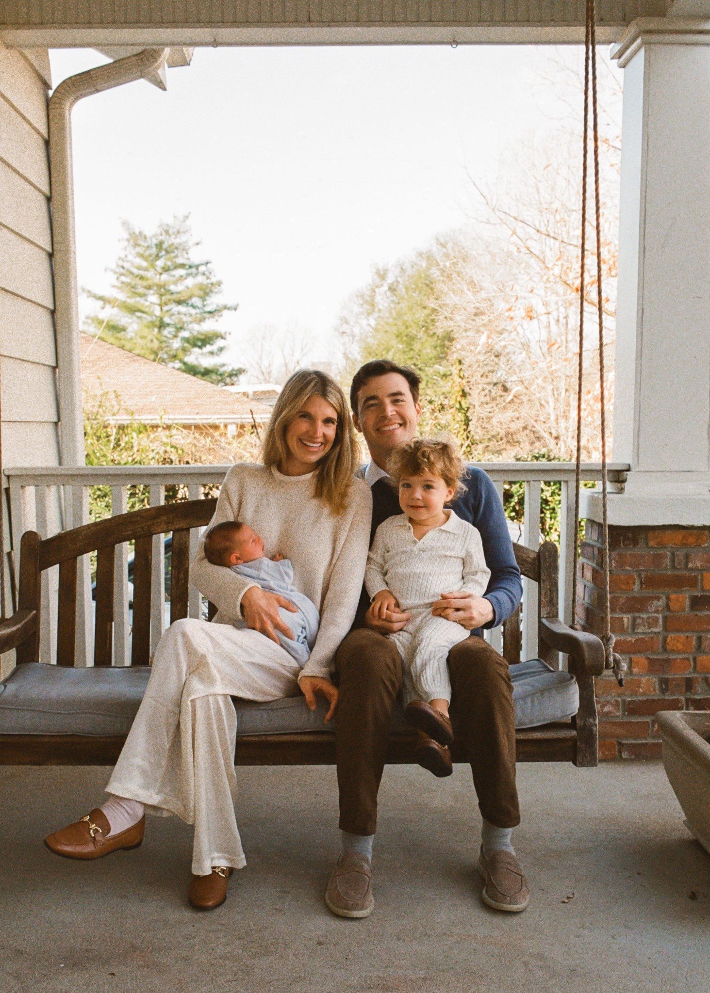 Winter newborn photos! I wore cream silk pants and a cream roll neck sweater. I like the men’s jcrew roll neck more than the women’s I am wearing a small. Love these silk pants so much and also wearing a small. My toddler boy is wearing the cutest white cable knit outfit 

Newborn photo outfit for mom, toddler boy photo outfit 

#LTKmomlife #LTKdayinmylife