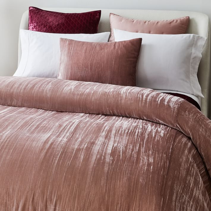Crinkle Velvet Duvet Cover & Shams - Clearance | West Elm (US)