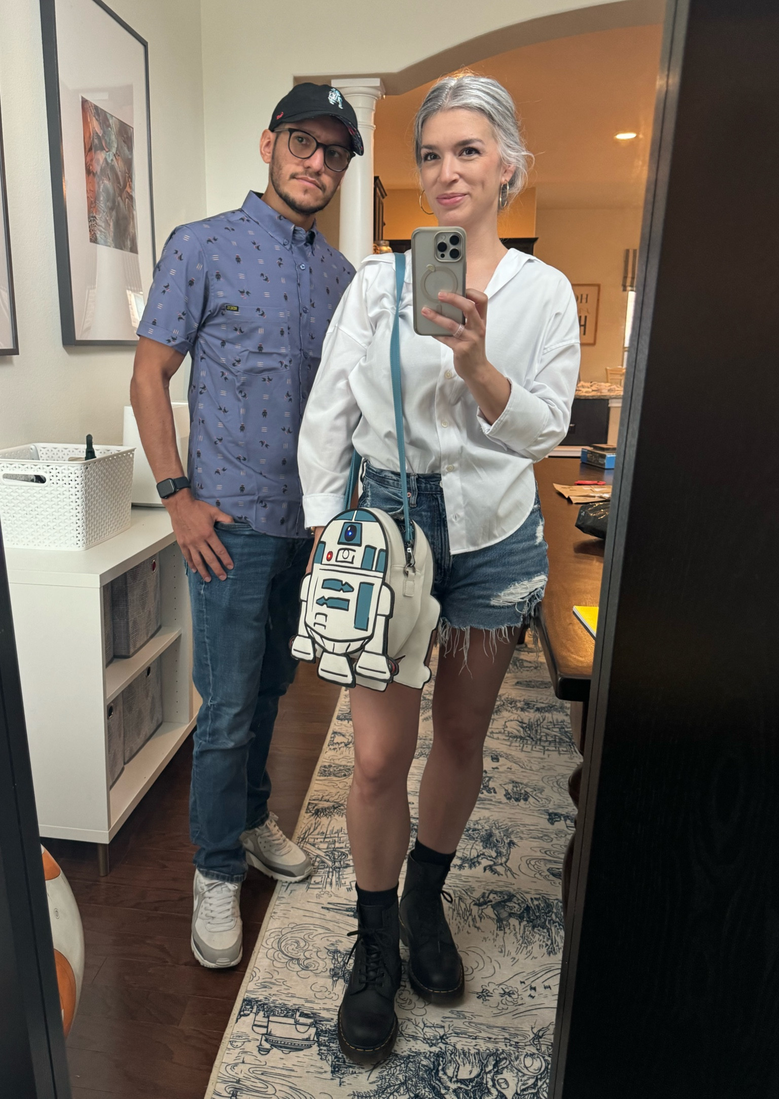 Been a busy week with the launch of two projects: Spooky Explorers Club and Mosh Eisley Atlanta. So we’re calling this look: professional event planner on top, Mom Moshma on the bottom  