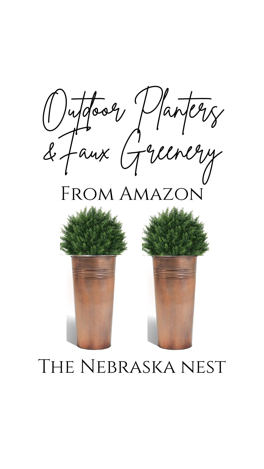Loving these beautiful copper outdoor planters + some faux greenery!  Perfect for a low maintenance front door refresh! ☀️

#LTKStyleTip #LTKSeasonal #LTKHome