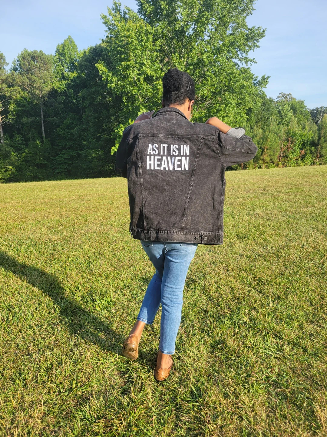 As It is in Heaven Jean Jacket Embroidered Jean Jacket the - Etsy | Etsy (US)