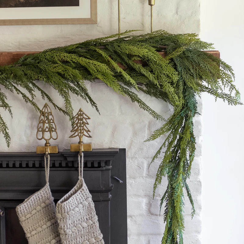 Long Stem Cypress Garland | Purple Rose Home