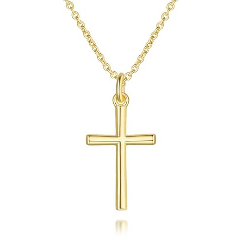 AMELINE Cross Necklace for Women 14K Gold Cross Necklace for Women | Amazon (US)