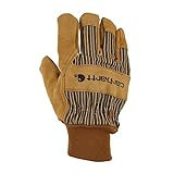 Carhartt Men's Insulated System 5 Suede Work Glove with Knit Cuff, Brown, Medium | Amazon (US)