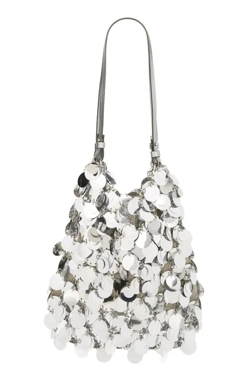 Rabanne Large Sparkle Discs Shoulder Bag in P040 Silver at Nordstrom | Nordstrom