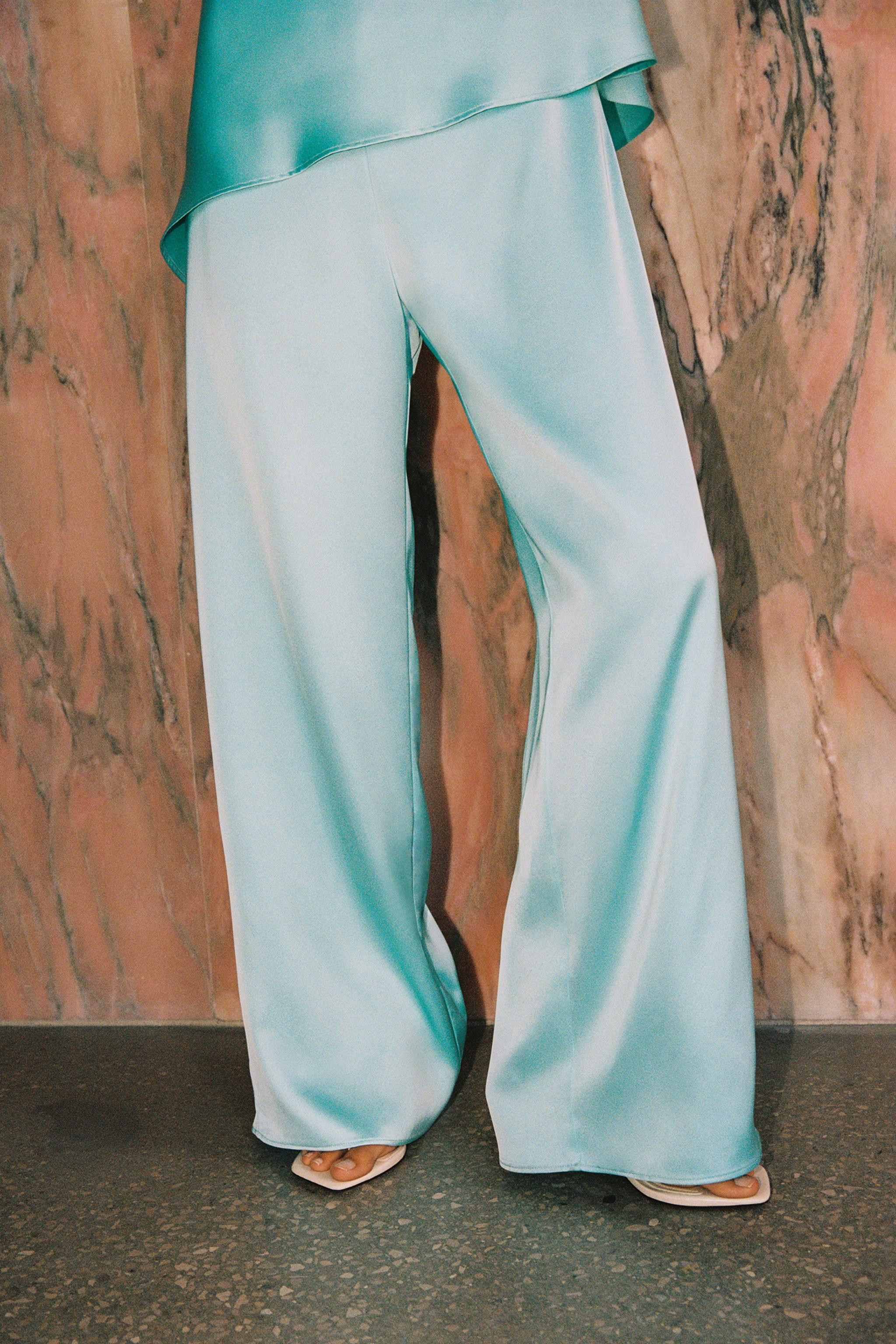 SATIN HALTER JUMPSUIT | Zara US