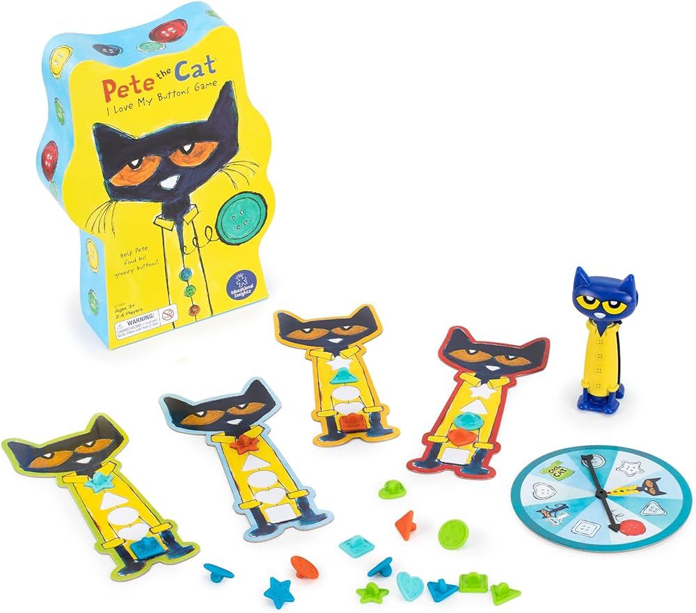 Educational Insights Pete The Cat I Love My Buttons Board Game For Toddlers & Preschoolers, For 2... | Amazon (US)
