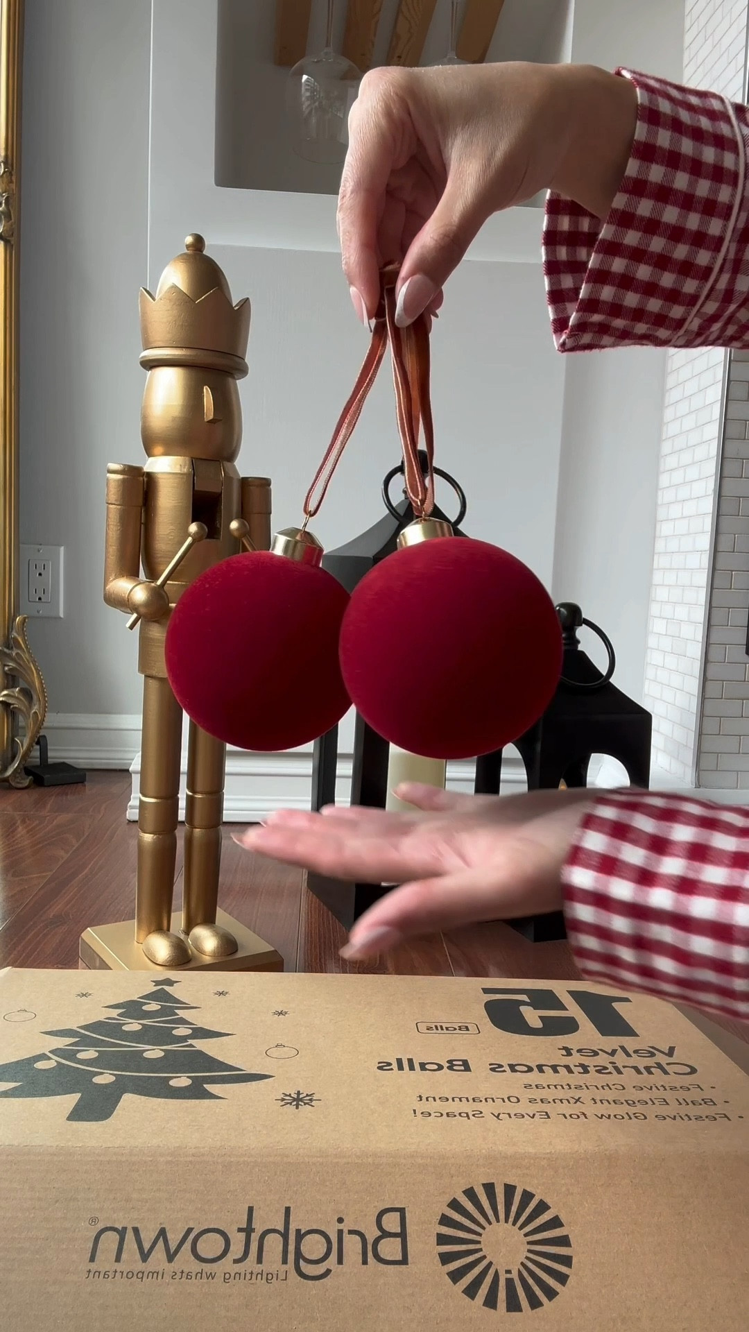 Deep red flocked ornaments ❤️ Love this rich color. Set of 15 so one box is all you need to add just the right pop of festive color to your tree.

#LTKHome #LTKSeasonal #LTKHoliday