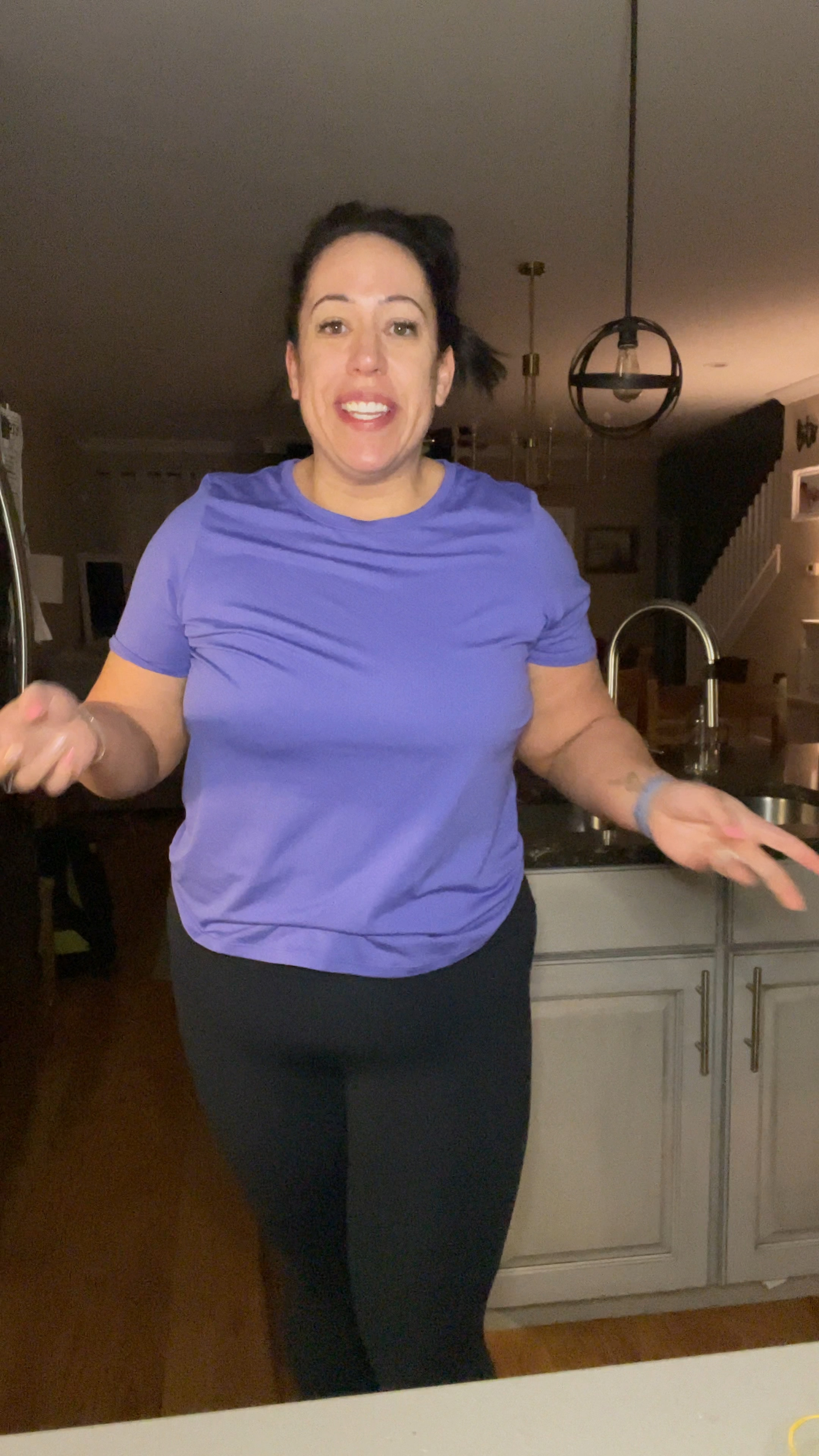 Workout outfit of the day size XL in top and xl in amazon leggings 

#LTKmidsize #LTKfitness #LTKSeasonal