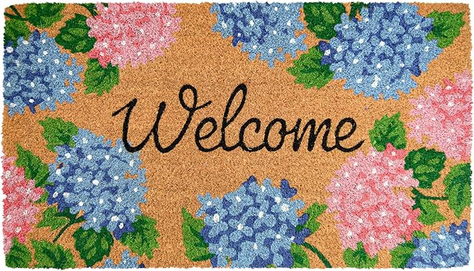 MAINEVENT Hydrangea Door Mat 30x17 Inch, Vibrant Hydrangea Doormat Outdoor, Hydrangeas Outdoor Ma... | Amazon (US)