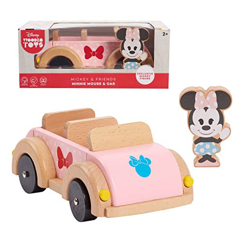 Disney Wooden Toys Minnie Mouse Figure and Vehicle, Officially Licensed Kids Toys for Ages 3 Up by Just Play | Amazon (US)