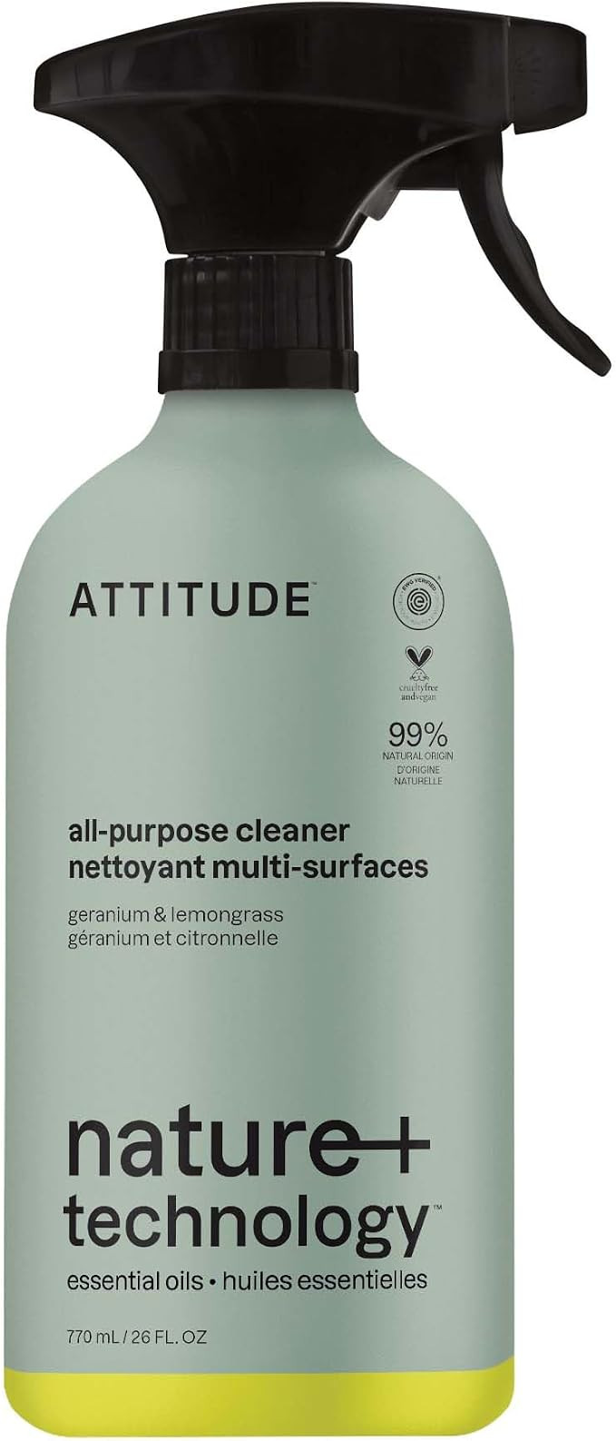 ATTITUDE All-Purpose Cleaner Spray, Natural Origin Ingredients, EWG Verified, Ammonia-Free, Remov... | Amazon (US)