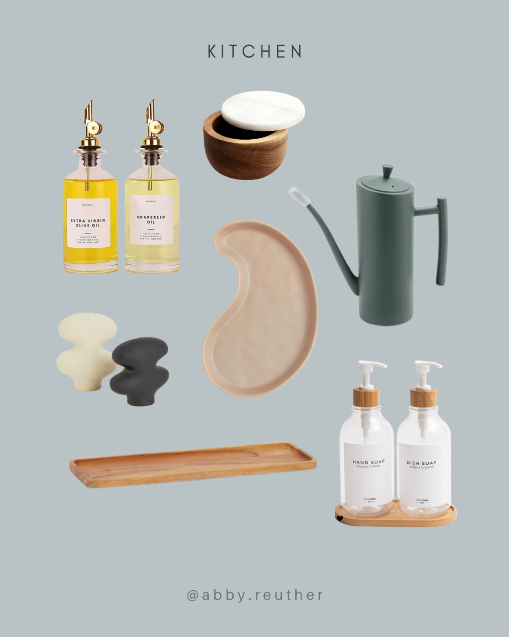 Kitchen decor, kitchen accessories, kitchen must haves, soap dispenser, serving plate, oil dispenser, salt and pepper shakers

#LTKhome #LTKunder50