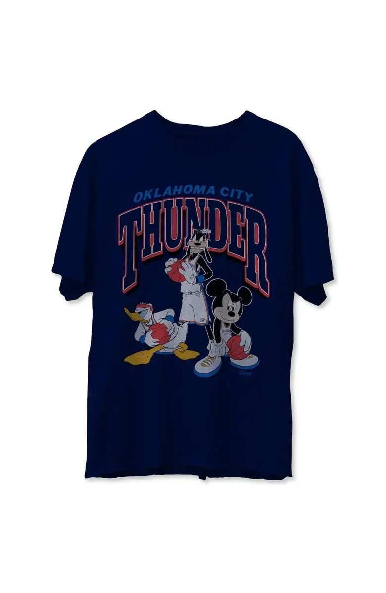 Men's Junk Food Navy Oklahoma City Thunder Disney Mickey Squad T-Shirt | Nordstrom
