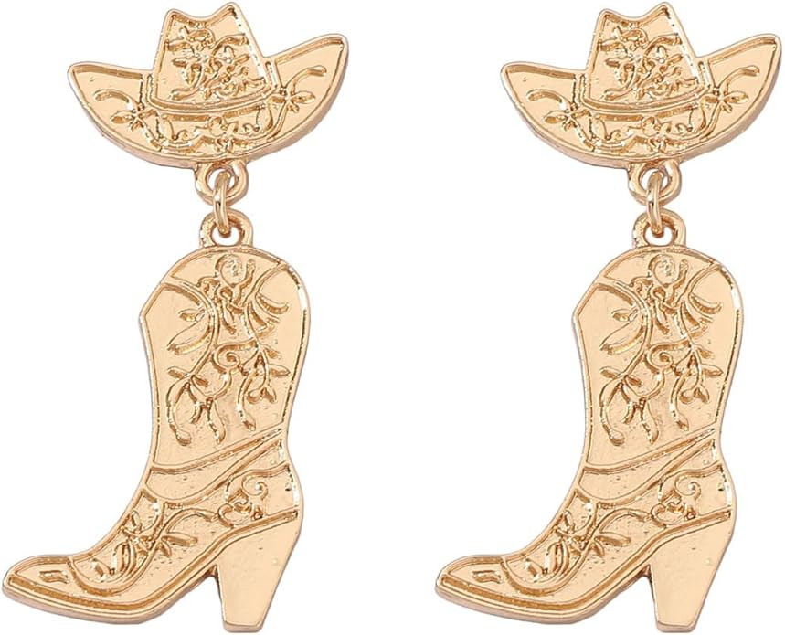 Enamel Cowgirl Earrings Western Cowboy Boots Earrings for Women Dainty Shoes Dangle Drop Earrings... | Amazon (US)
