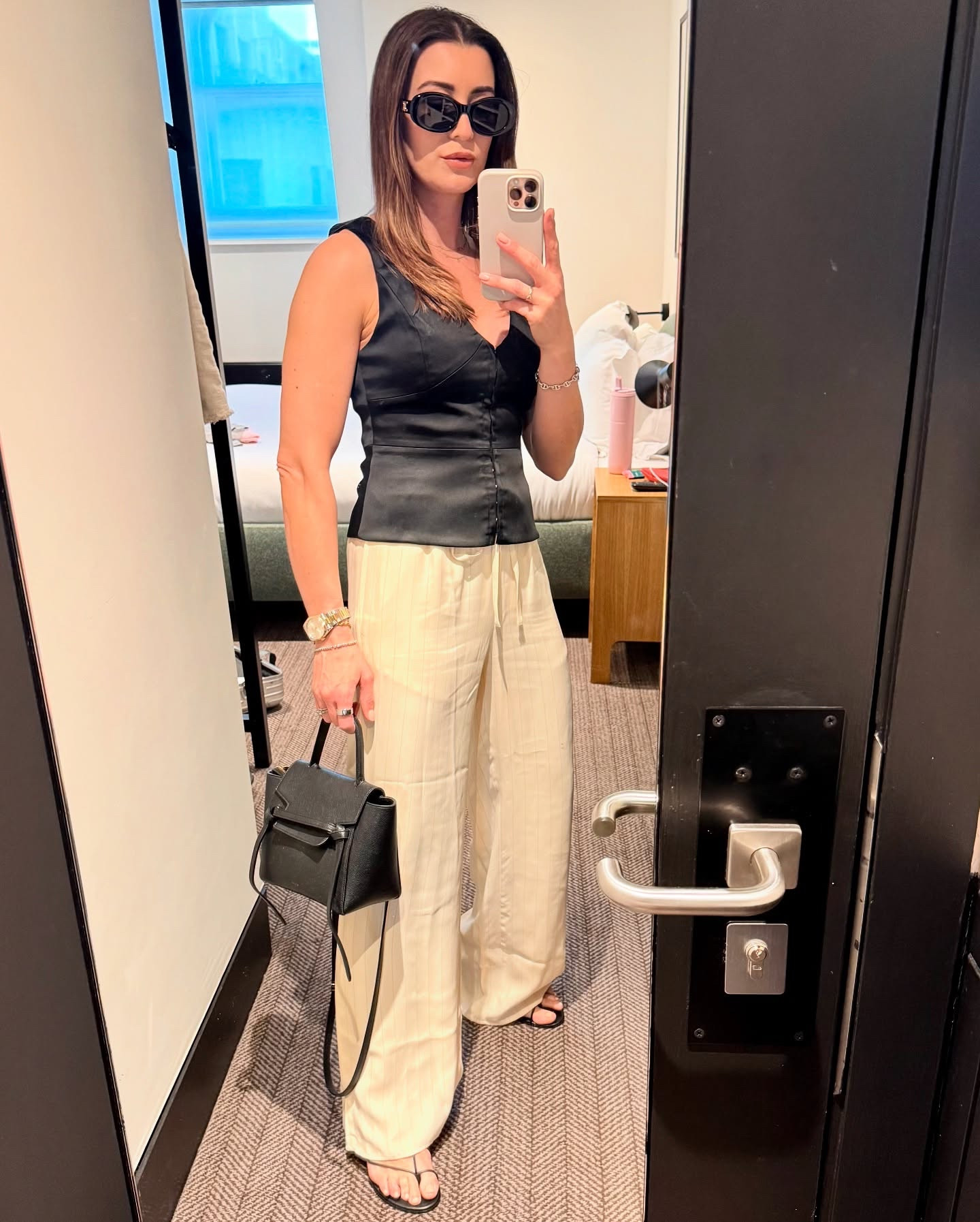 Swap your denim for spring’s softer silhouettes. Buttermilk satin adds a subtle sheen; beige linen brings effortless ease. Lightweight trousers = polish without the effort. 
.
.
.

#SpringStyle #EffortlessDressing #ModernMinimalism #WardrobeEssentials #TailoredLooks #StyleNotes #SeasonalShift #FashionEditorial #ChicAndSimple #SpringOutfits #ElevatedBasics