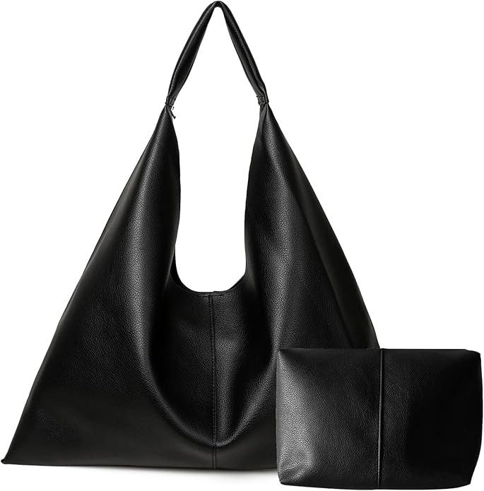 Leather Tote Bag, Oversized Hobo Bags, Large Tote Bag for Women Work, Vegan Leather Handbags Trav... | Amazon (US)
