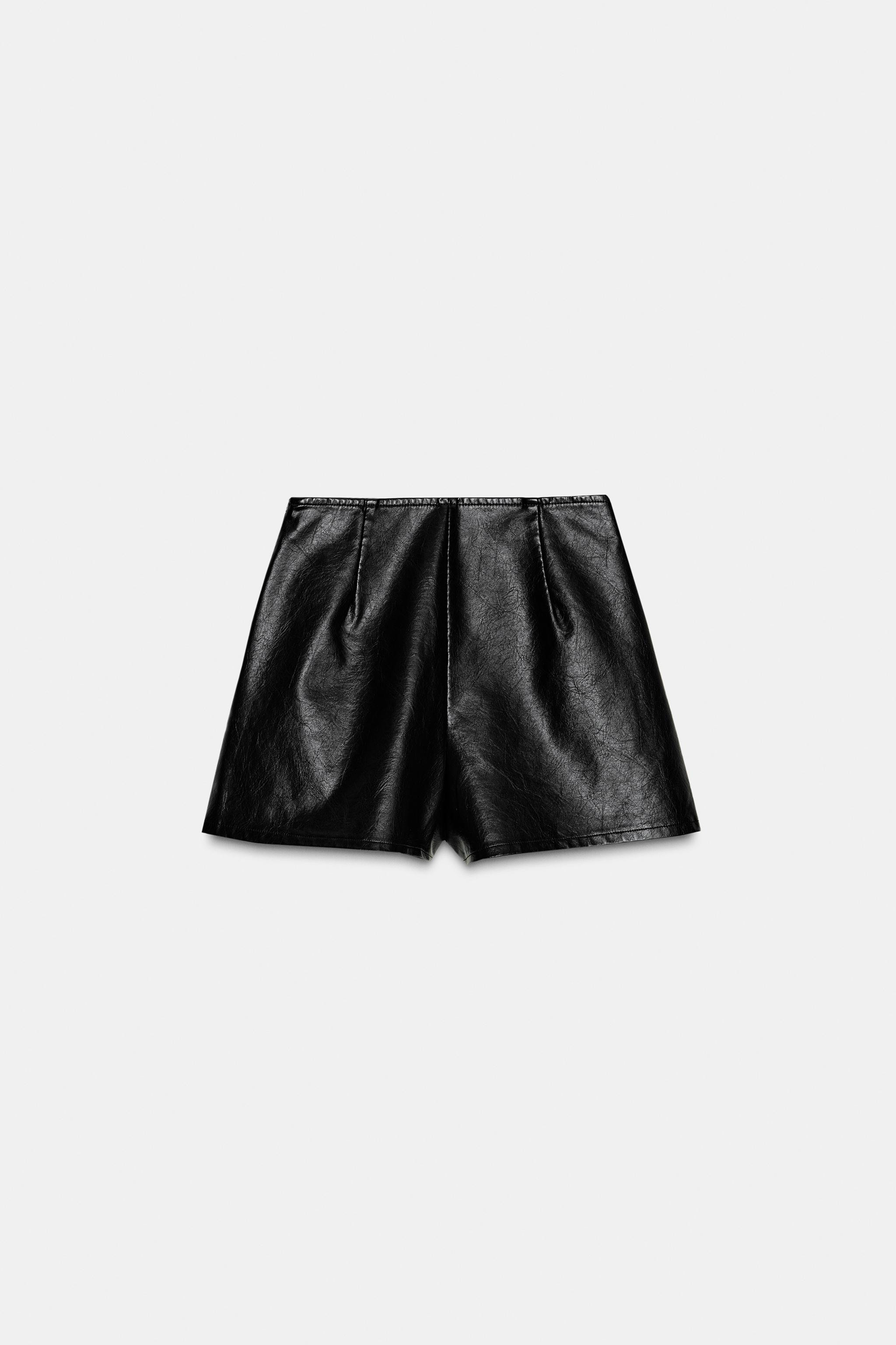 FAUX LEATHER SKORT | Zara UK