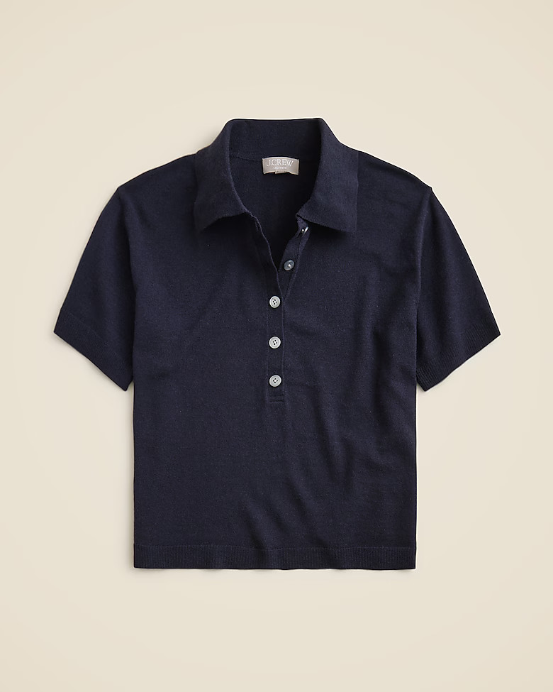 Featherweight cashmere short-sleeve sweater-polo | J. Crew US