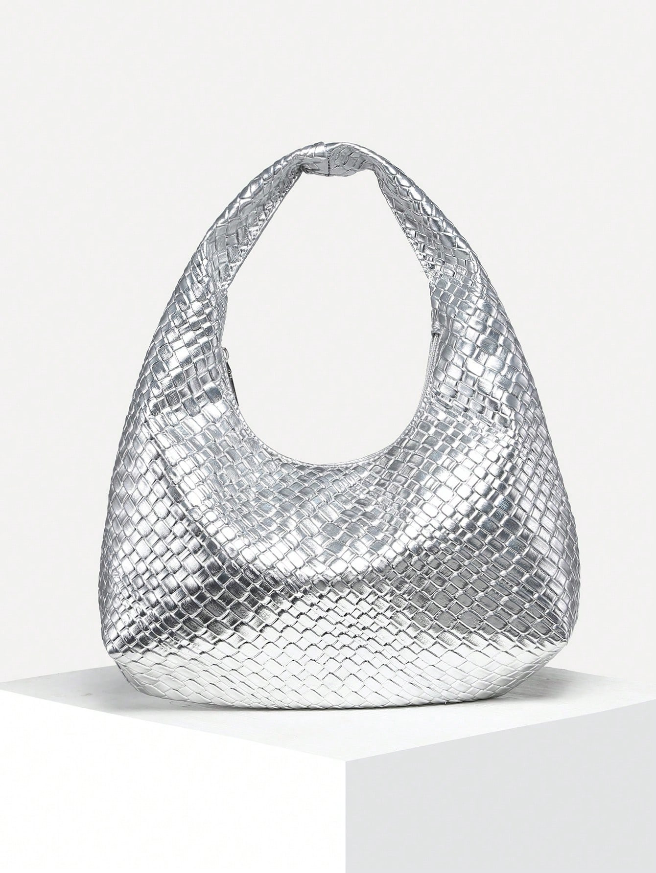 1pc Vintage Minimalist Women's Faux Braided Leather Shoulder Bag Crossbody Bag, Suitable For Dati... | SHEIN