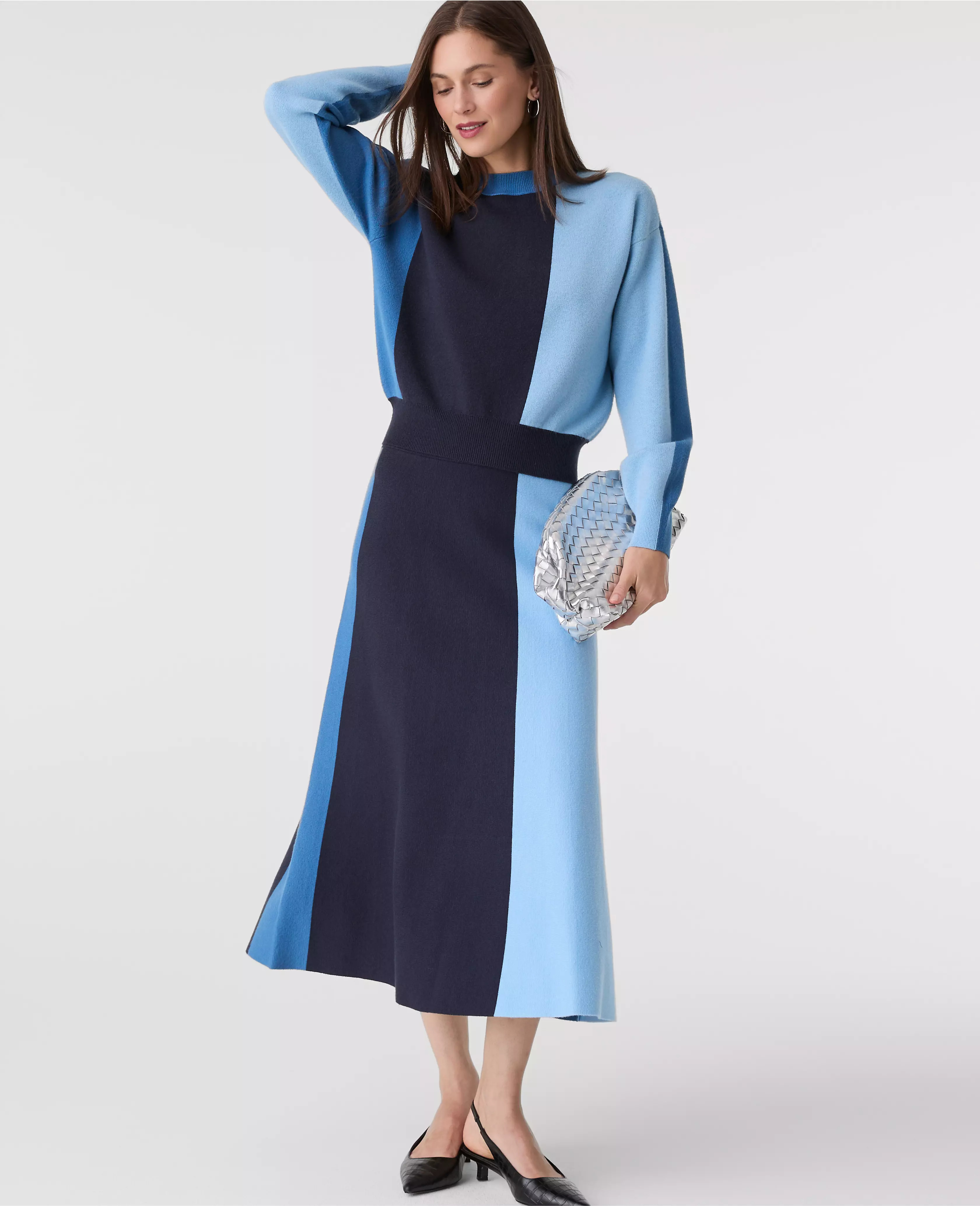 Colorblock Sweater Skirt | Ann Taylor