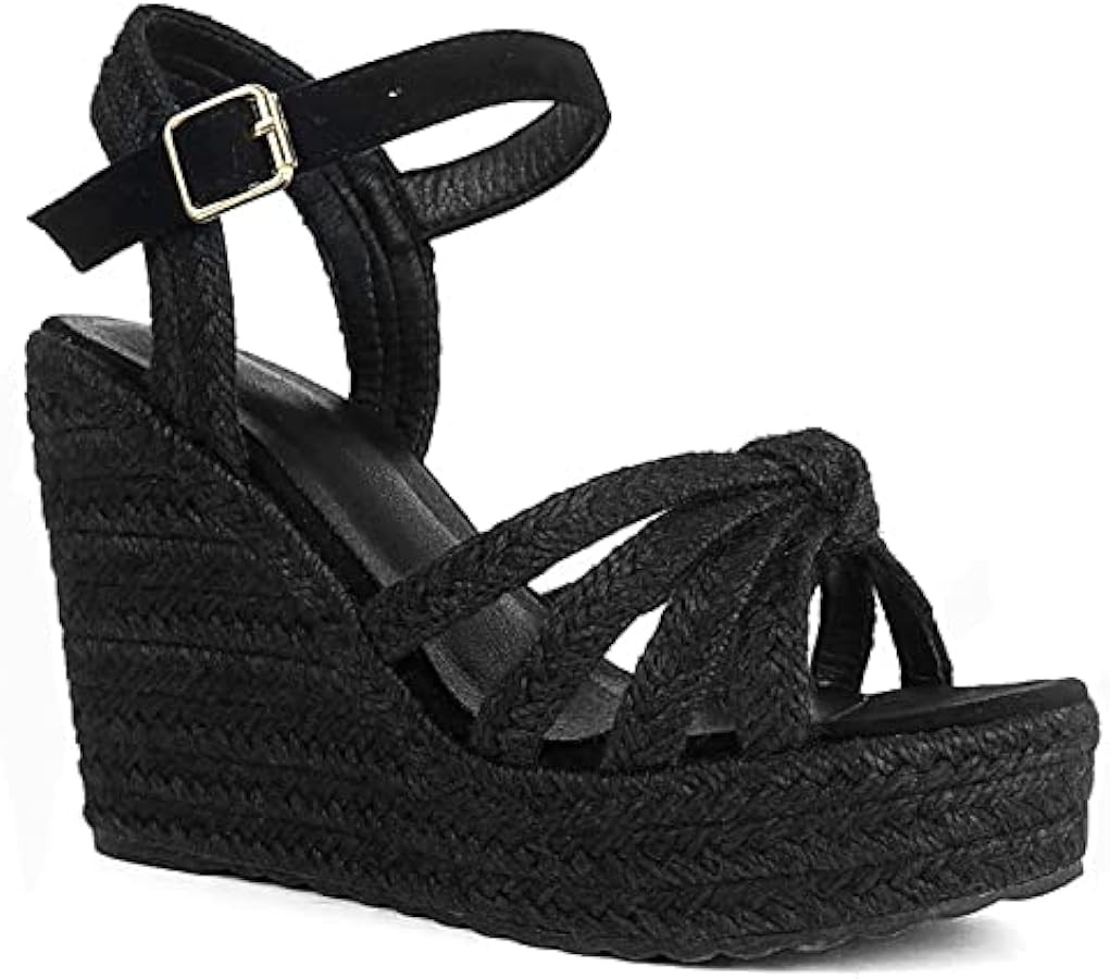 mikarka Sandals for Women, Platform Ankle Strap Womens Sandals Open Toe Espadrille Wedge Sandals ... | Amazon (US)