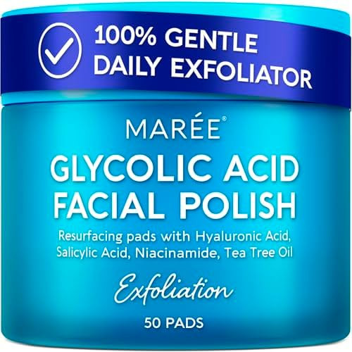 MAREE Glycolic Acid Pads - Toner Pads for Face Cleansing - Exfoliating Pad with Tea Tree Oil, Sal... | Amazon (US)