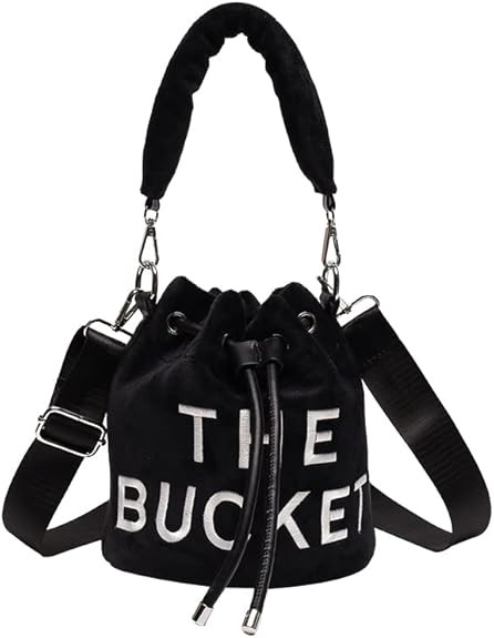 JQAliMOVV Bucket Bags for Women, Mini Bucket Bag Purses Soft Plush Crossbody Bucket Bags Drawstri... | Amazon (US)