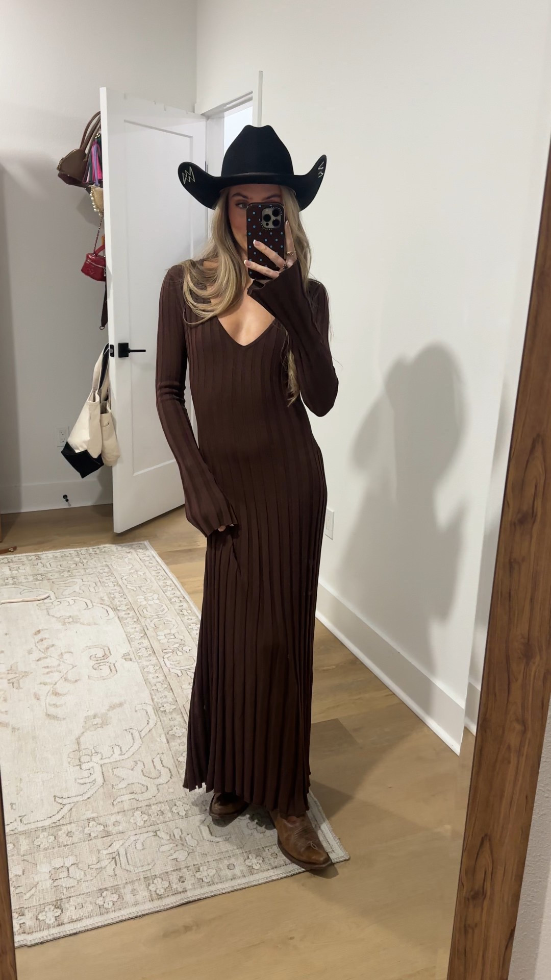 Country concert outfit for rascal flats concert. I am wearing a Showpo size 2 brown maxi dress and my Idyllwind cowboy boots. My cowboy hat is from @wildasheck. @showpo 

#LTKSeasonal #LTKootd #LTKgrwm