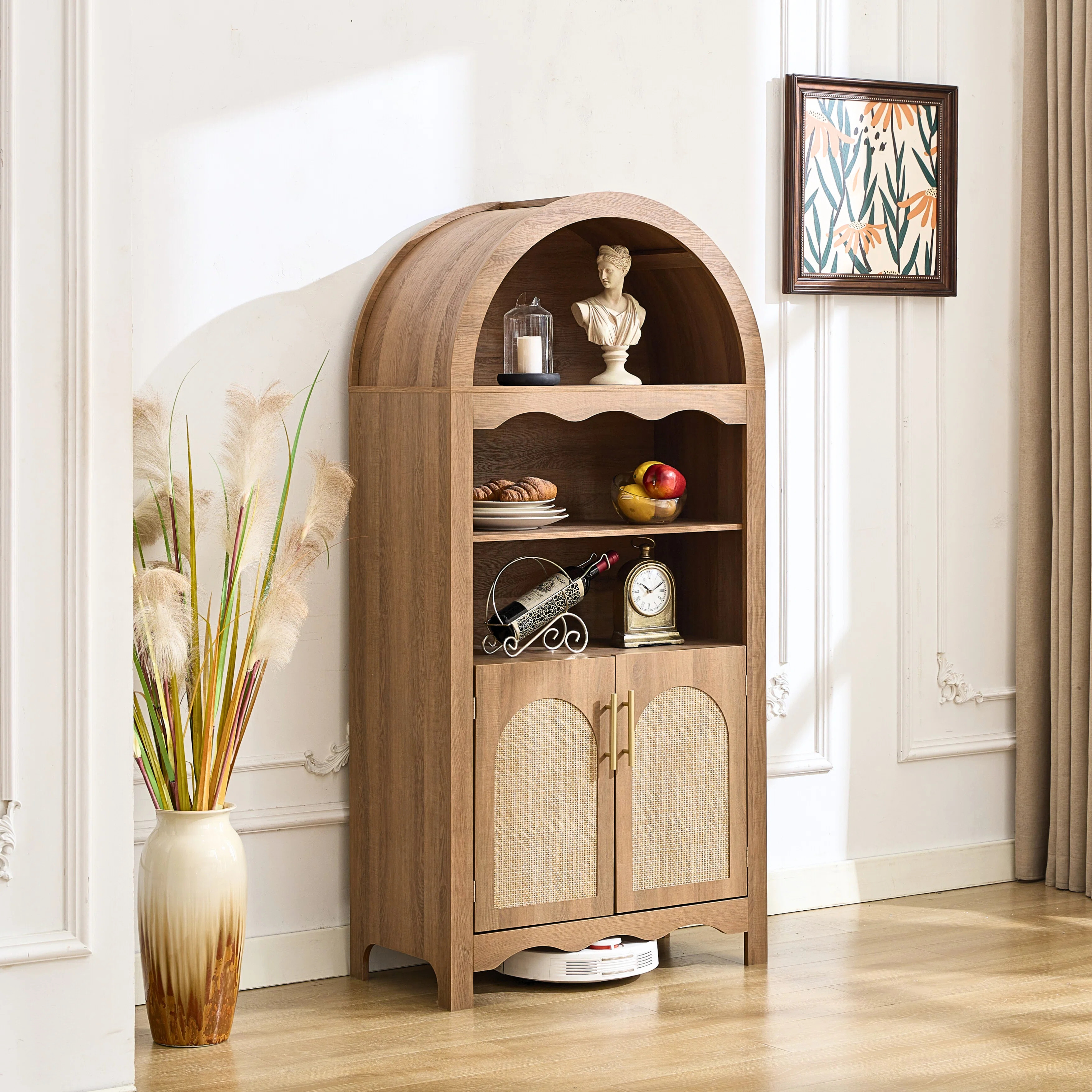 63” Tall Arch Bookcase With Adjustable Shelves | Wayfair North America