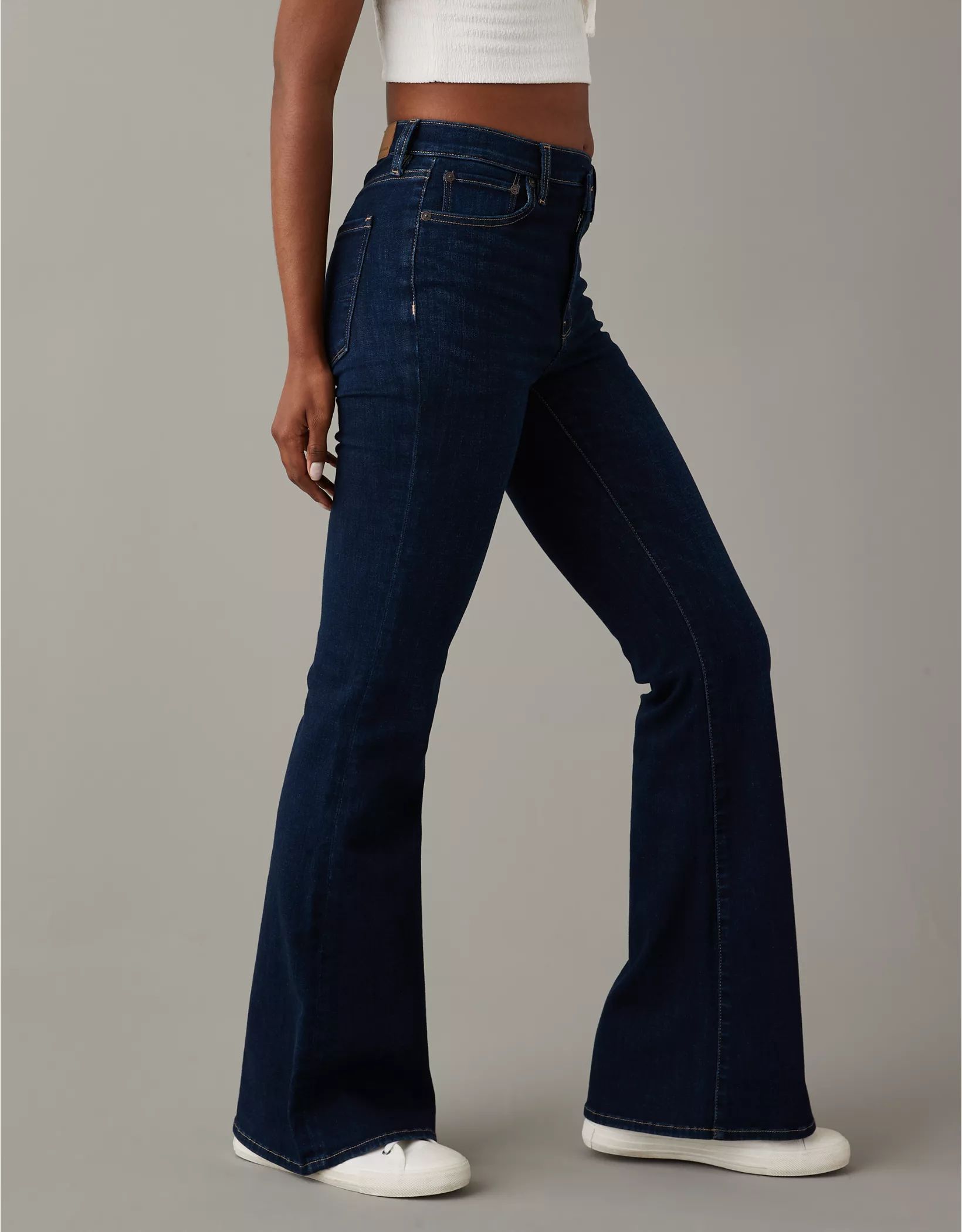 AE Next Level Super High-Waisted Flare Jean | American Eagle Outfitters (US & CA)