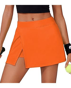 PINSPARK Womens Tennis Skirt High Waisted Mini Skirts with 2 Pockets Side Slit Athletic Golf Skor... | Amazon (US)