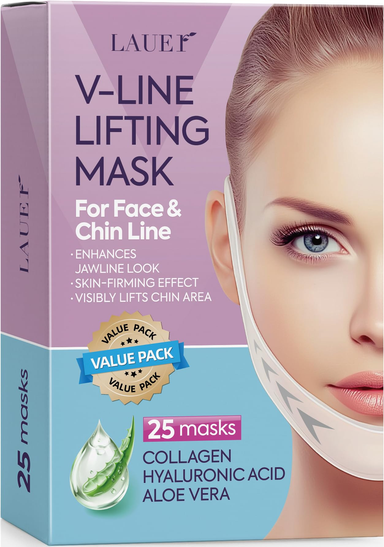 V Shaped Contouring Face Mask Line Shaping Lifting Belt Neck Reduction Jawline Lift Tape Enhancer... | Amazon (US)