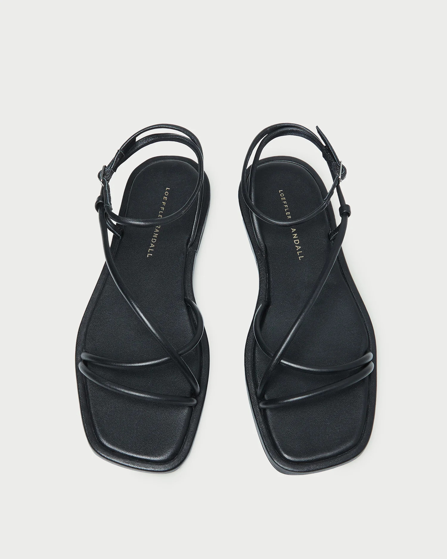Noor Black Leather Flat Sandal | Loeffler Randall