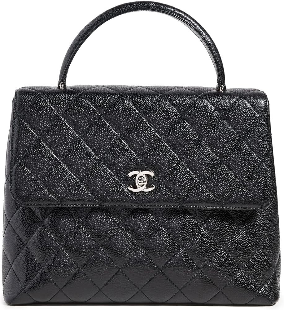 CHANEL Women's Pre-Loved Jumbo Kelly Flap, Caviar | Amazon (US)
