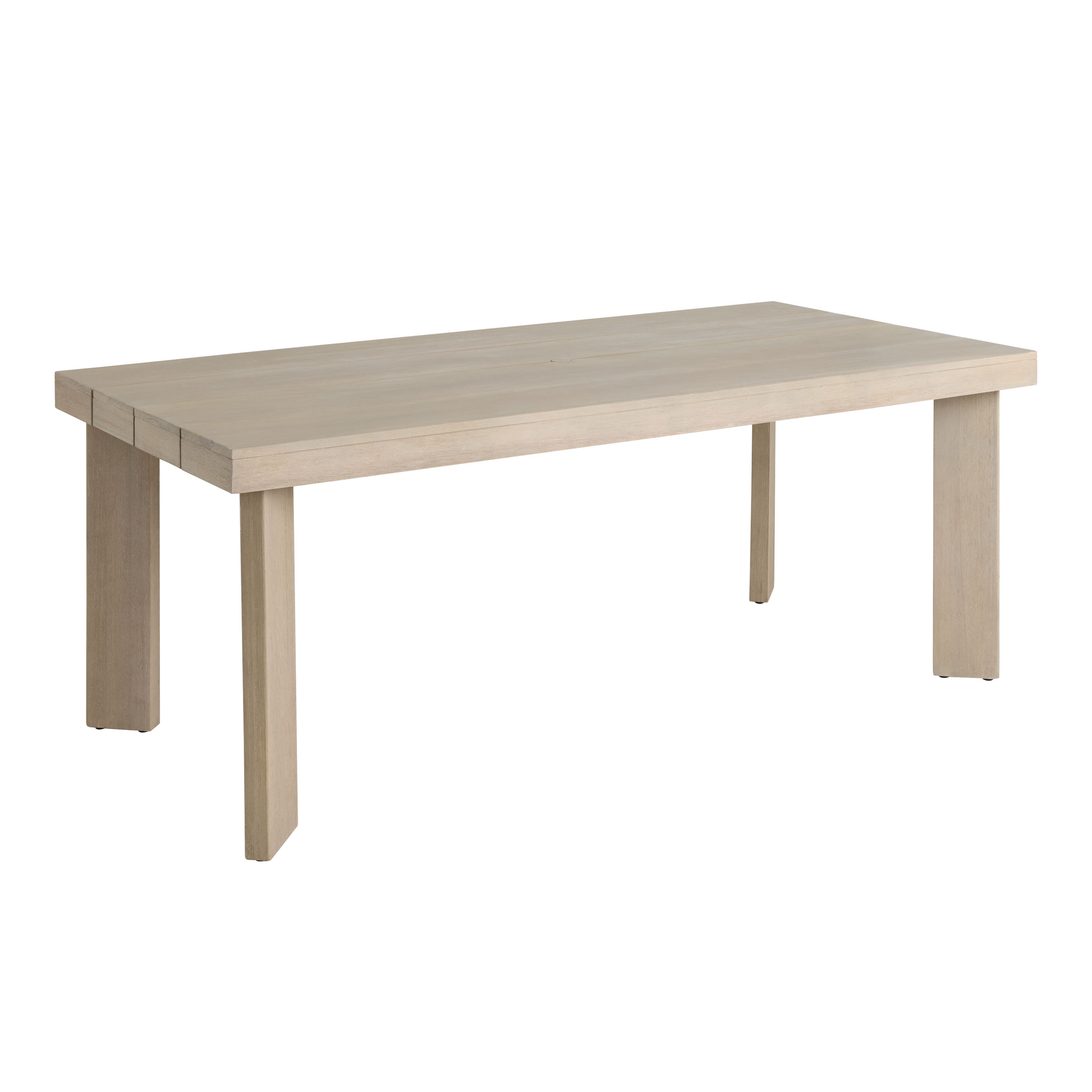 Torrey Wide Slat Eucalyptus Angled Leg Outdoor Dining Table | World Market