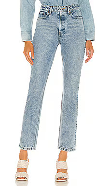 GRLFRND Karolina High Rise Straight Crop in Larchmont from Revolve.com | Revolve Clothing (Global)